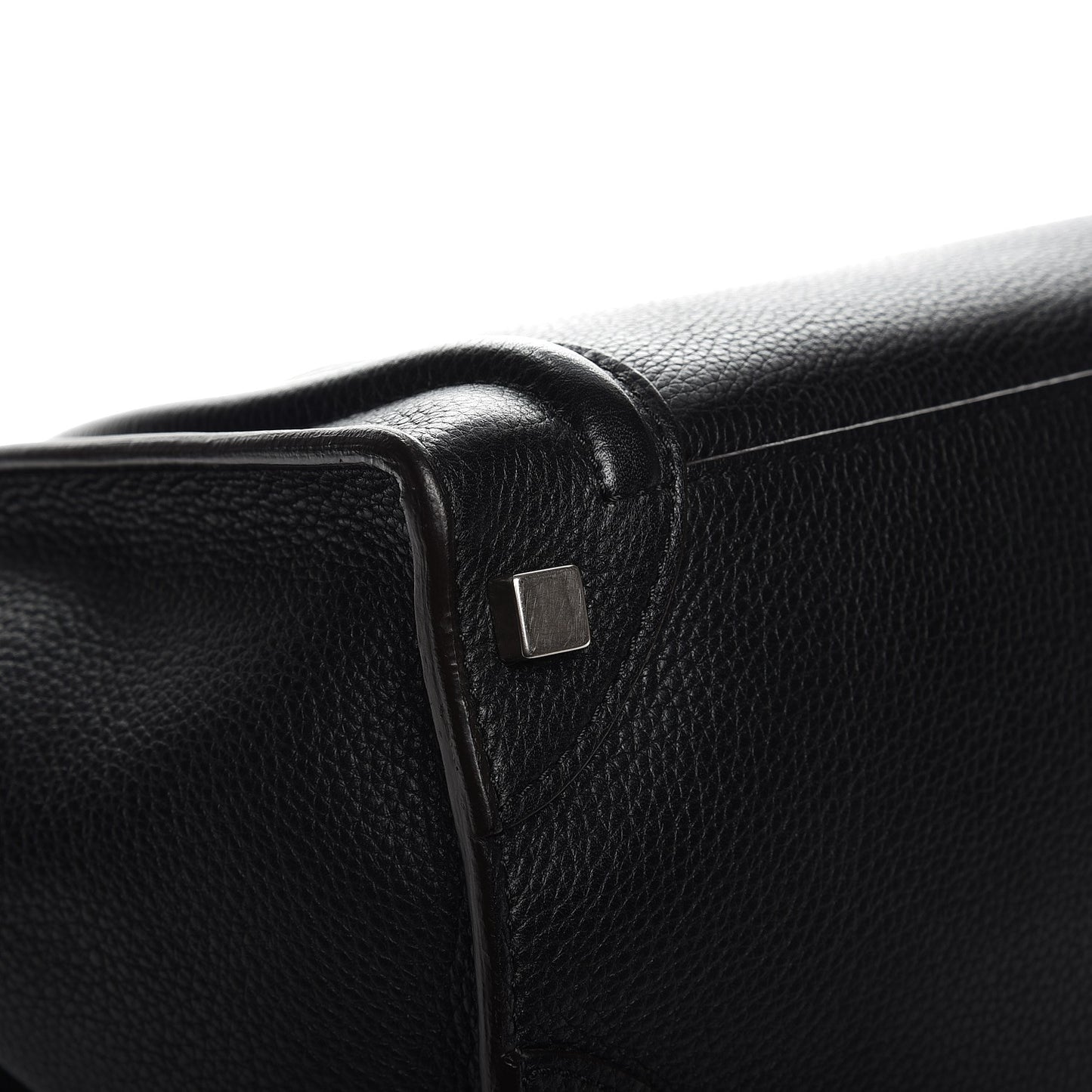 Drummed Calfskin Micro Luggage Black