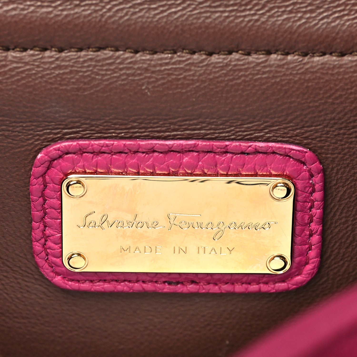 Salvatore Ferragamo Calfskin Sofia Satchel Pink 5 of 8