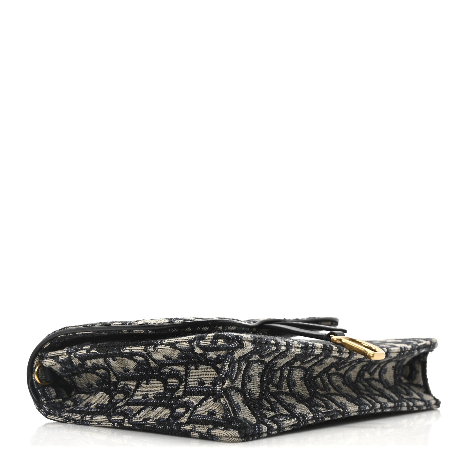 Christian Dior Oblique Saddle Chain Pouch Blue 4 of 11