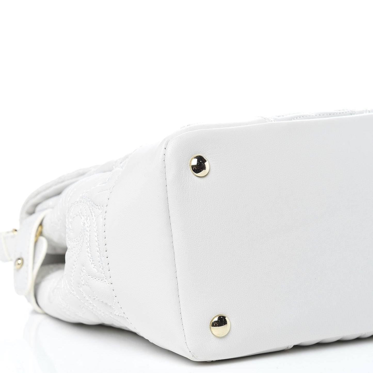 Nappa Barocco Quilted Altea Vanitas Satchel White