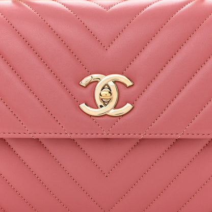 Chanel Lambskin Chevron Quilted Small Trendy CC Dual Handle Flap Bag Rosewood 8 of 10