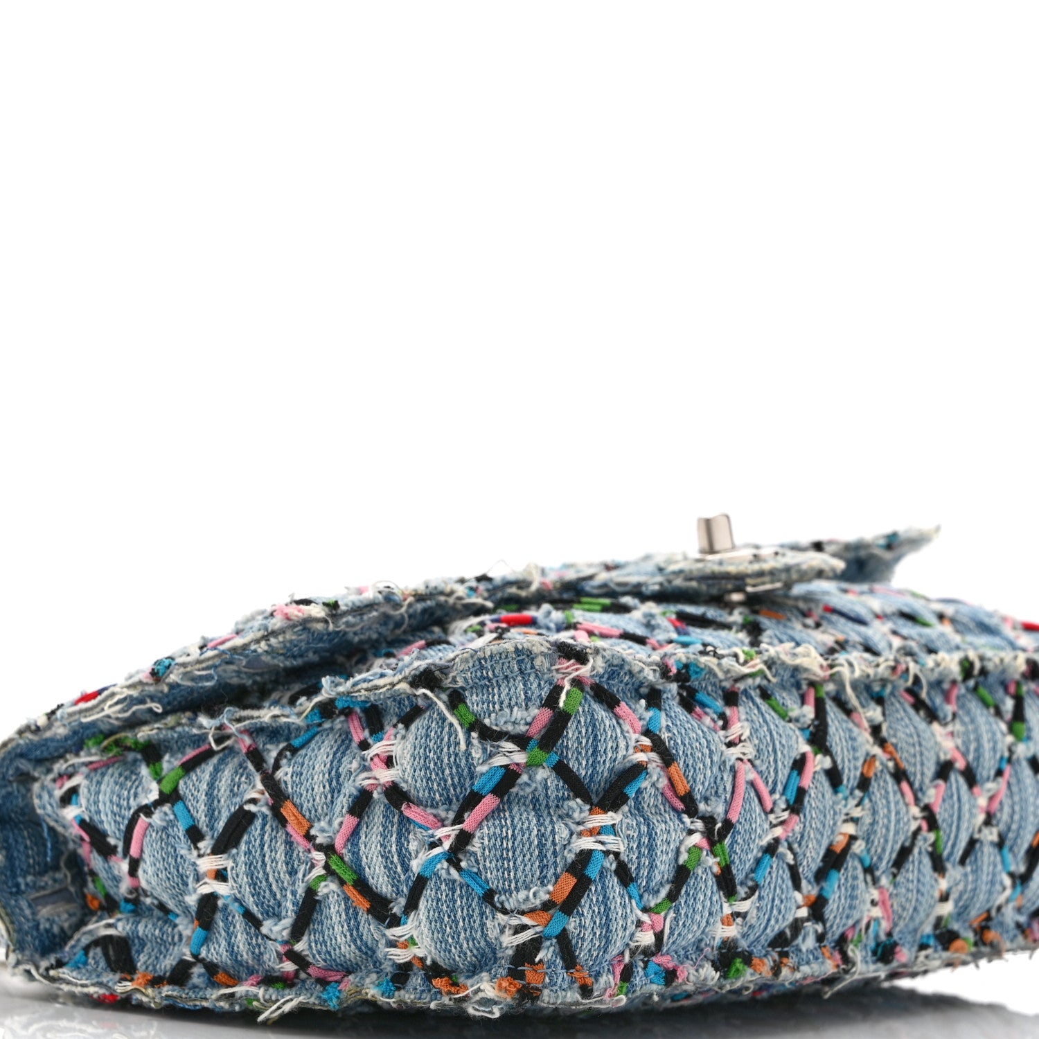 Chanel Woven Denim Medium Flap Multicolor 9 of 10
