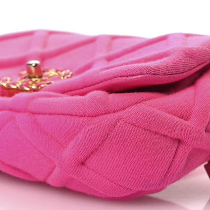 Chanel Jersey Quilted Chanel 19 Waist Bag Pink 10 of 14