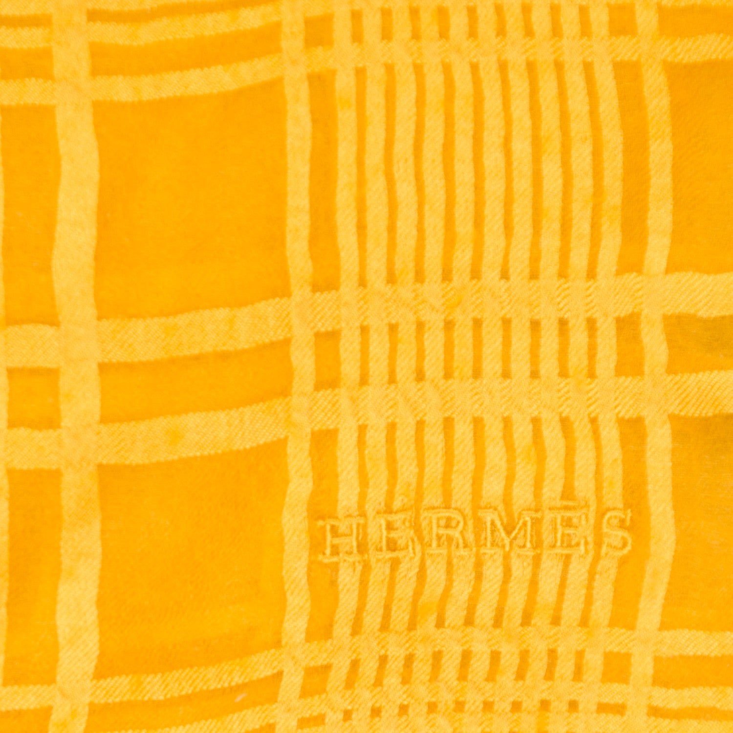 Hermes Cashmere Silk Check Stole 4 of 6