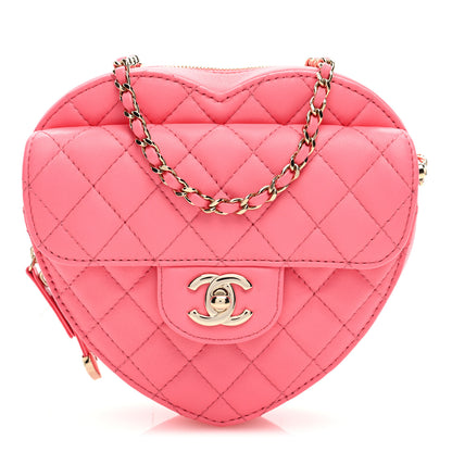 Chanel Lambskin Quilted CC In Love Heart Bag Pink 1 of 8