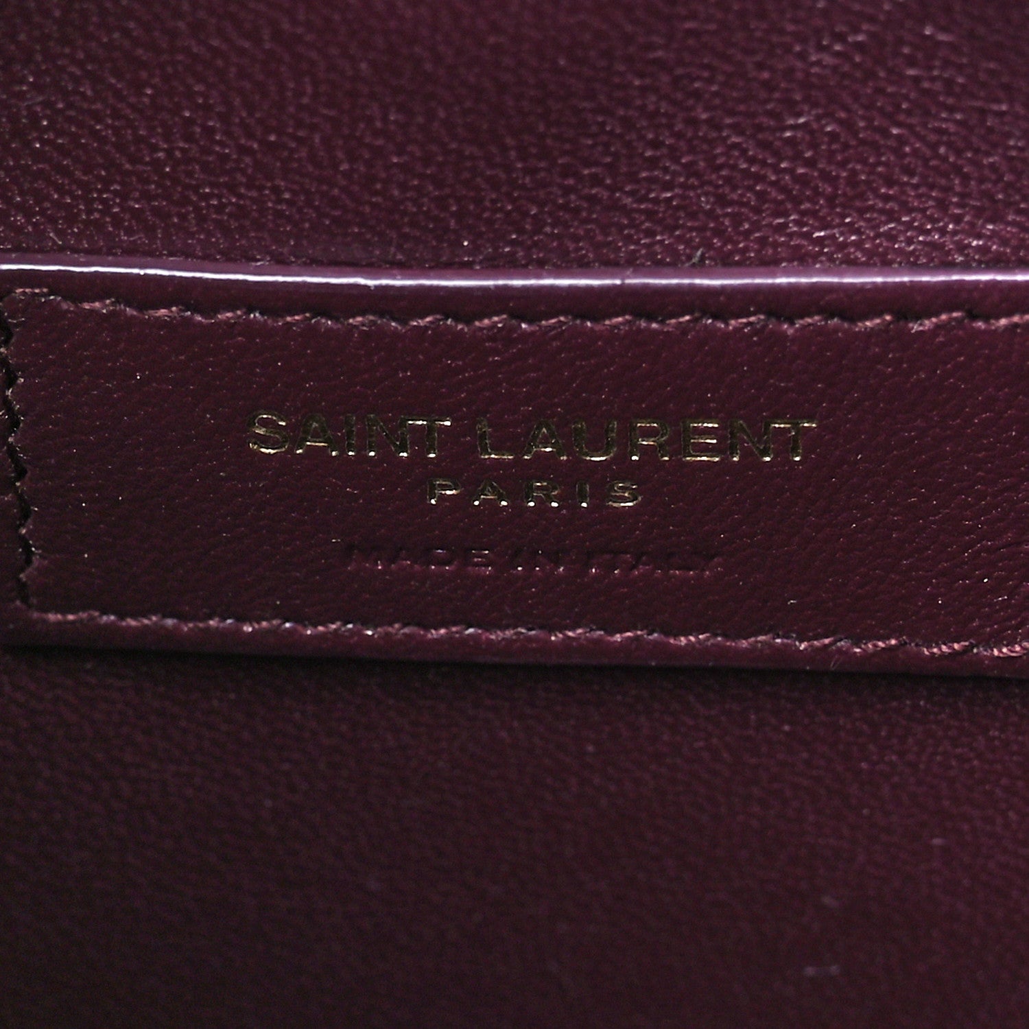 Saint Laurent Patent Calfskin Rendez-Vous Hobo Dark Red Wine 7 of 11