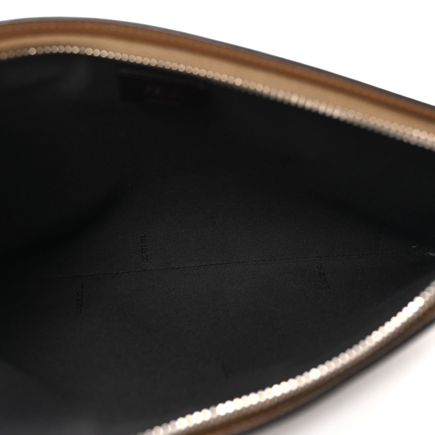 Fendi Vitello King Jacquard FF 1974 Medium Flat Pouch Tobacco Moro Sand 5 of 7