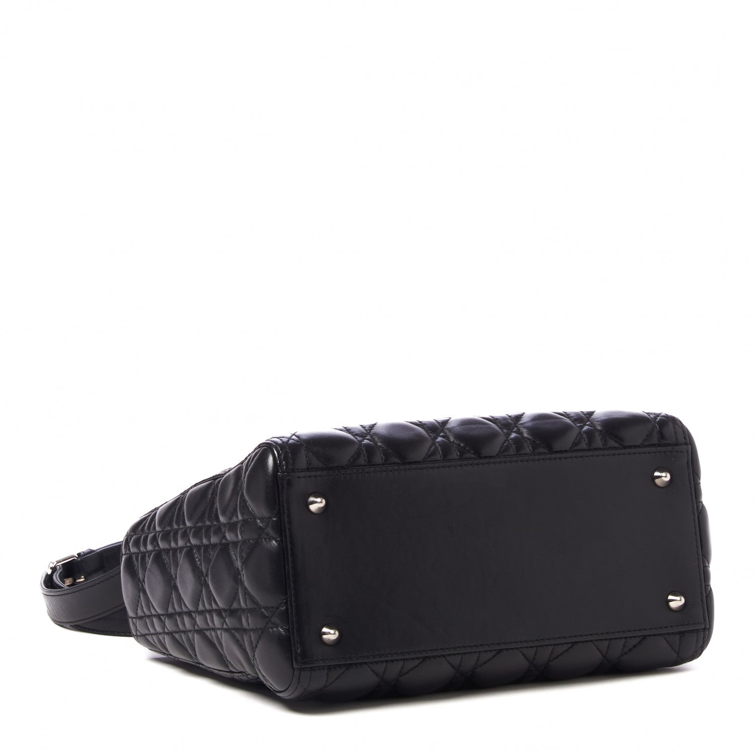 Christian Dior Lambskin Cannage Medium Lady Dior Black 4 of 11