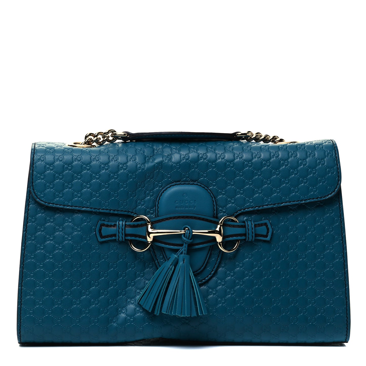 Soft Microguccissima Medium Emily Chain Shoulder Bag Deep Cobalt