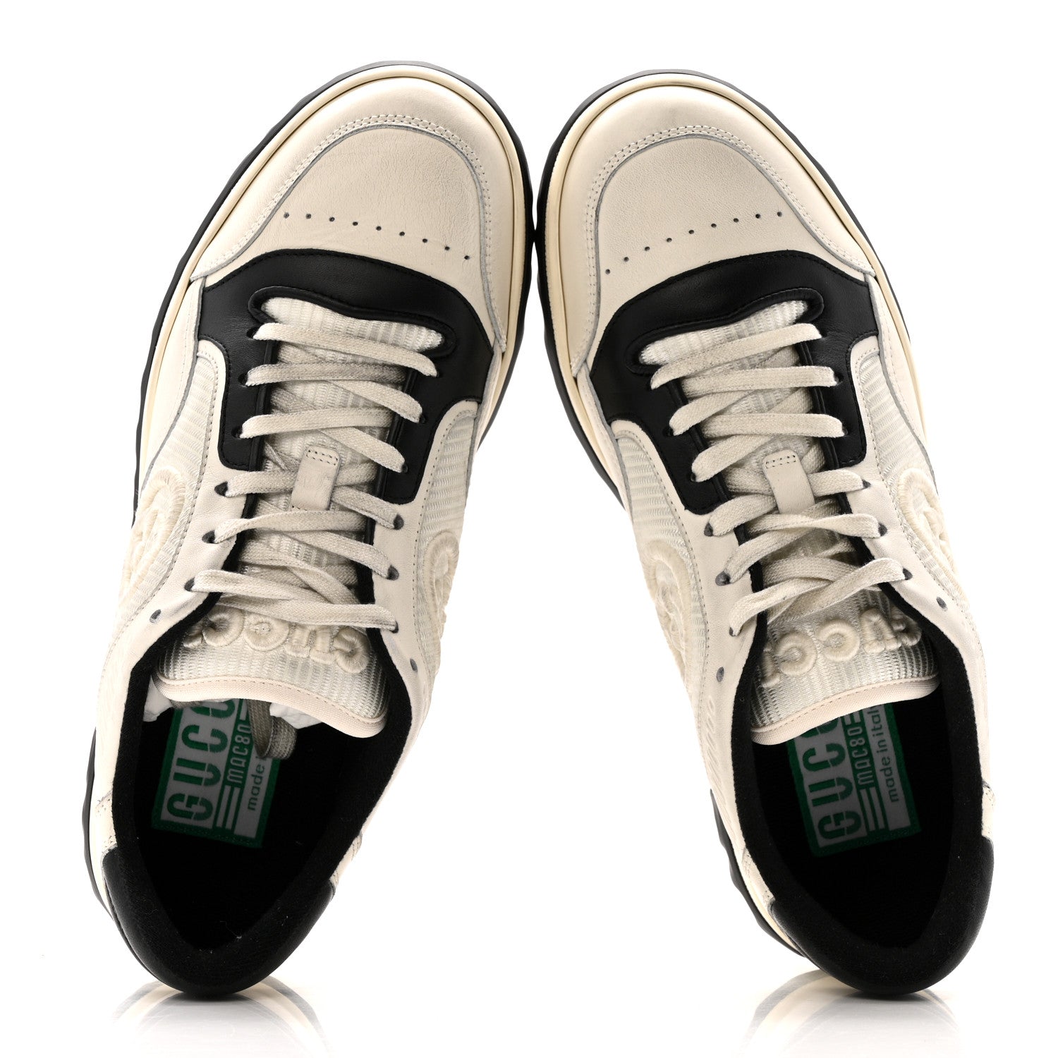 Gucci Dali Soft Calfskin Womens Mac80 Sneakers 39 Off White Black 2 of 16