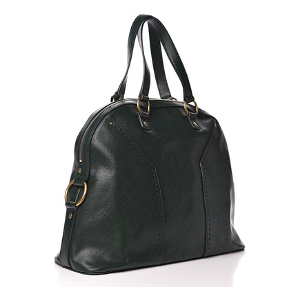 Saint Laurent Calfskin Oversized Muse Green 3 of 10