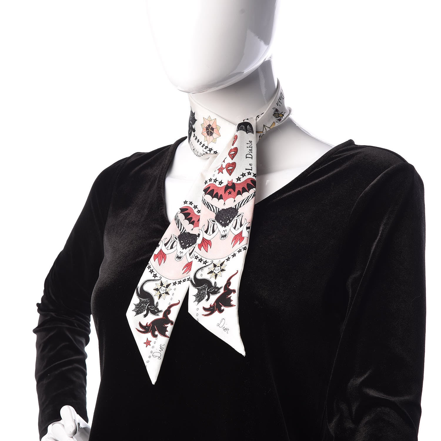 Christian Dior Silk Le Diable Mitzah Scarf 2 of 4