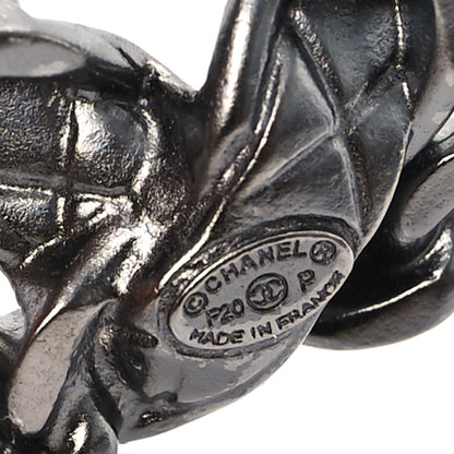 Chanel Quilted CC Brooch Ruthenium 3 of 4