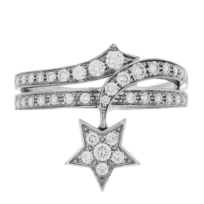 Chanel 18K White Gold Diamond Étolie Filante Ring 55 7.25 1 of 4