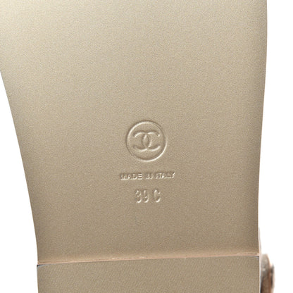 Chanel Iridescent Lambskin Velcro Dad Sandals Light Bronze 8 of 9