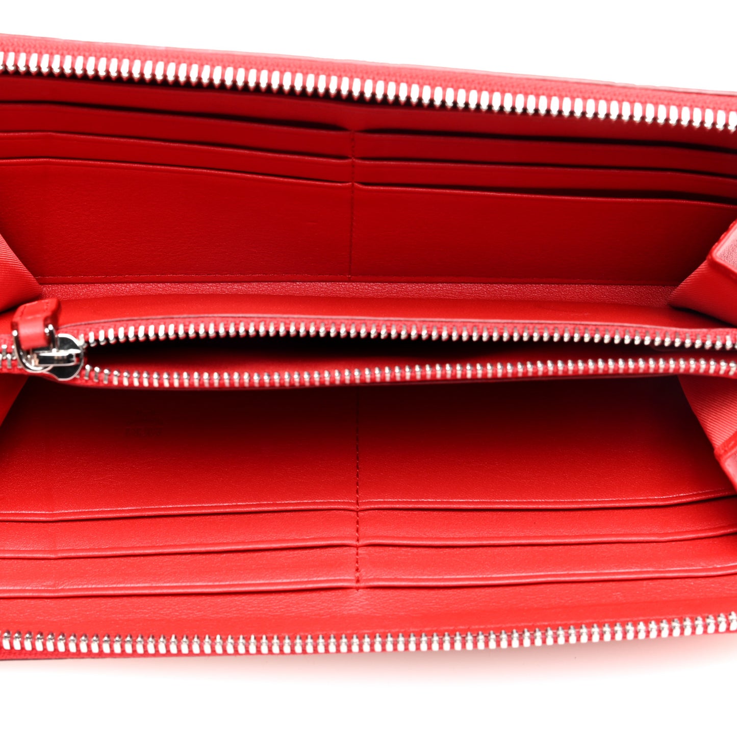 Calfskin Ottomar Monogram Large Zip Around Wallet Red