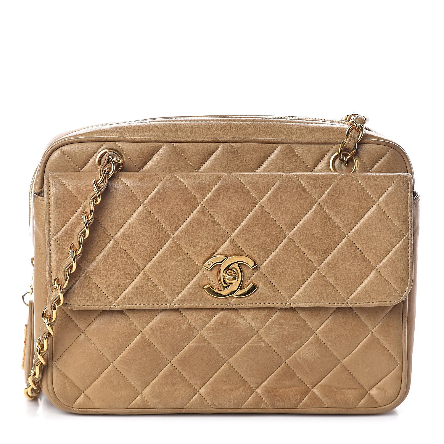 Chanel Lambskin Quilted Flap Camera Case 1 of 12