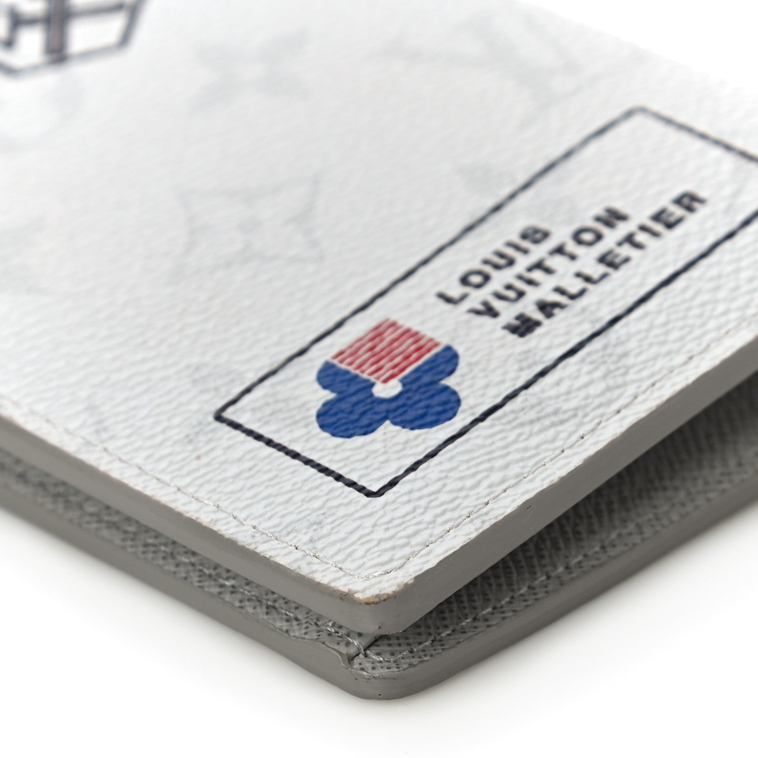 Louis Vuitton Monogram Stickers Brazza Wallet White 10 of 10