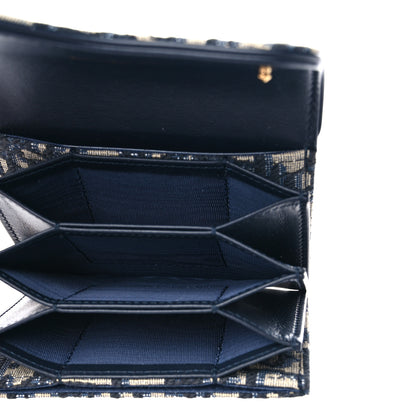 Christian Dior Oblique Saddle 5-Gusset Card Holder Blue 5 of 11