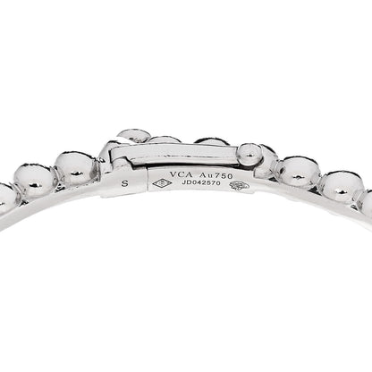 Van Cleef & Arpels 18K White Gold Perlee Pearls of Gold Bracelet S 6 of 9