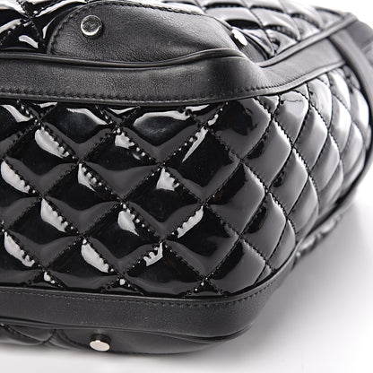 Chanel Patent Quilted Travel Bag Black 15 of 16