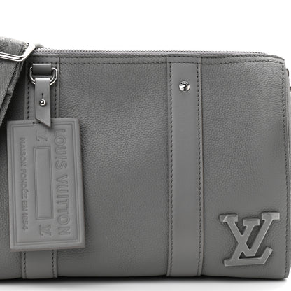 Louis Vuitton Grained Calfskin Aerogram City Keepall Gris 7 of 9