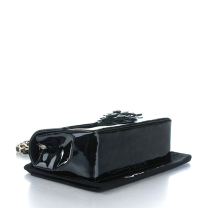 Chanel Patent Camellia Mini Flap Black 4 of 7