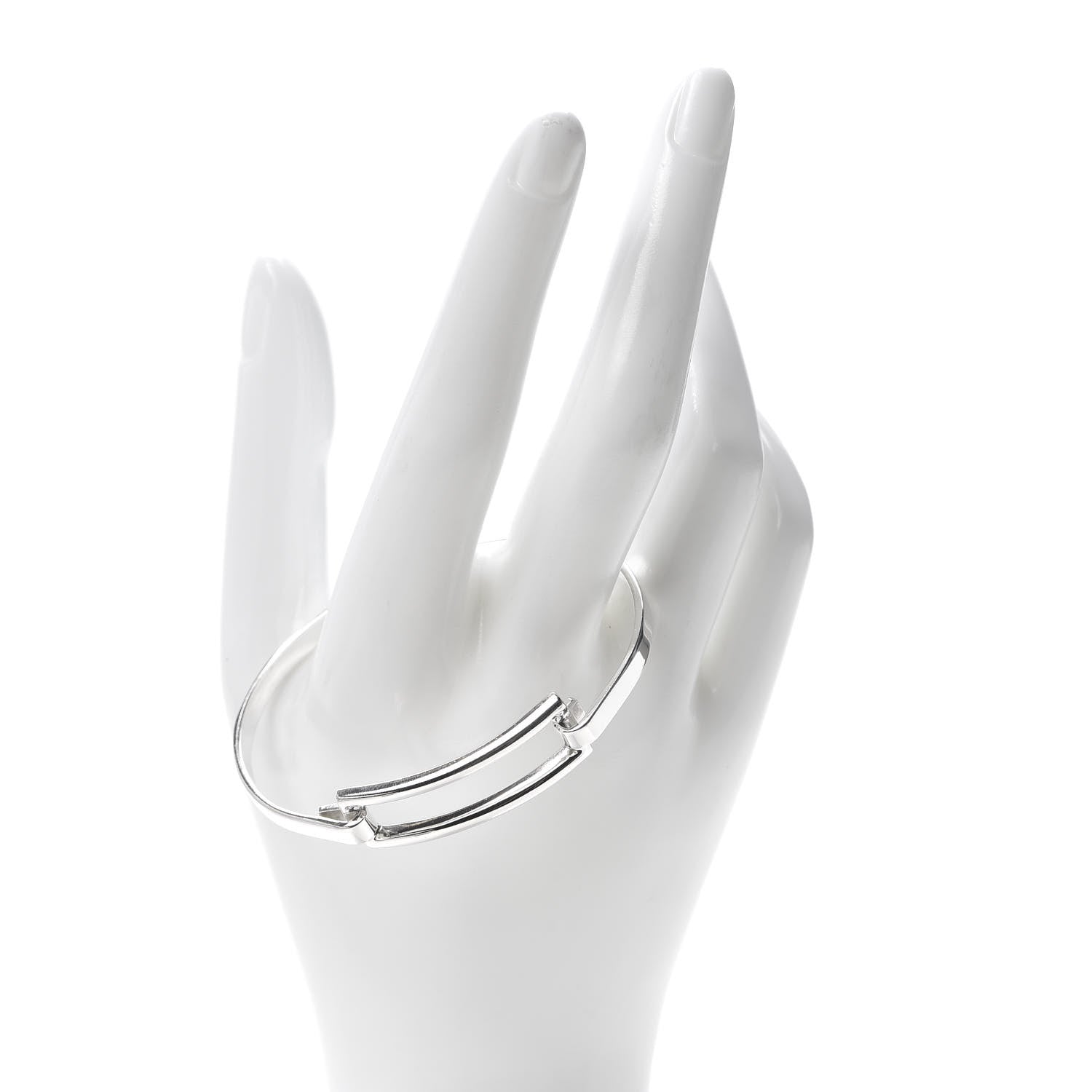 Tiffany Sterling Silver Rectangle Bangle Bracelet 2 of 5