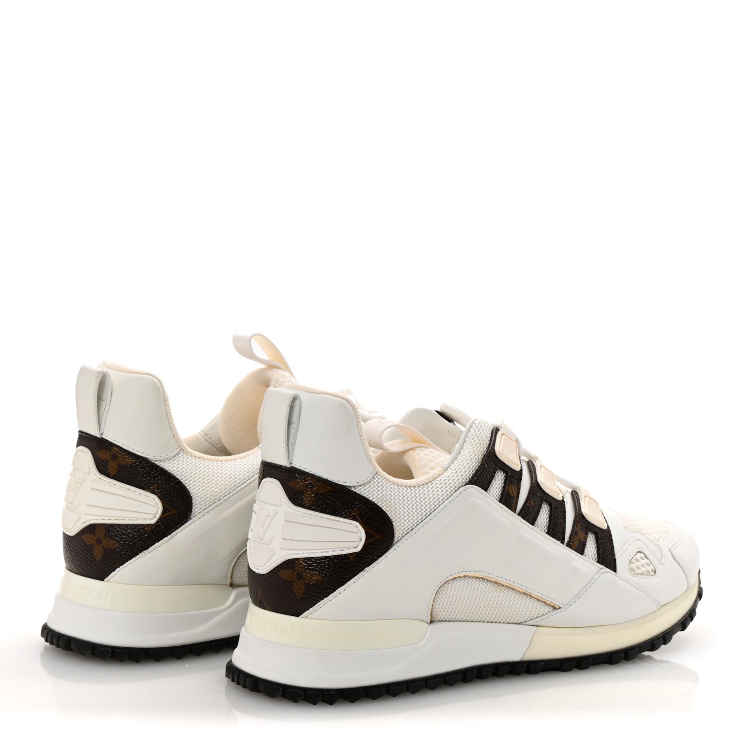 Louis Vuitton Calfskin Monogram Mesh Run Away Sneakers 37.5 White 5 of 10