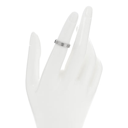 Cartier 18K White Gold 3.5mm LOVE Wedding Band Ring 48 4.5 2 of 5