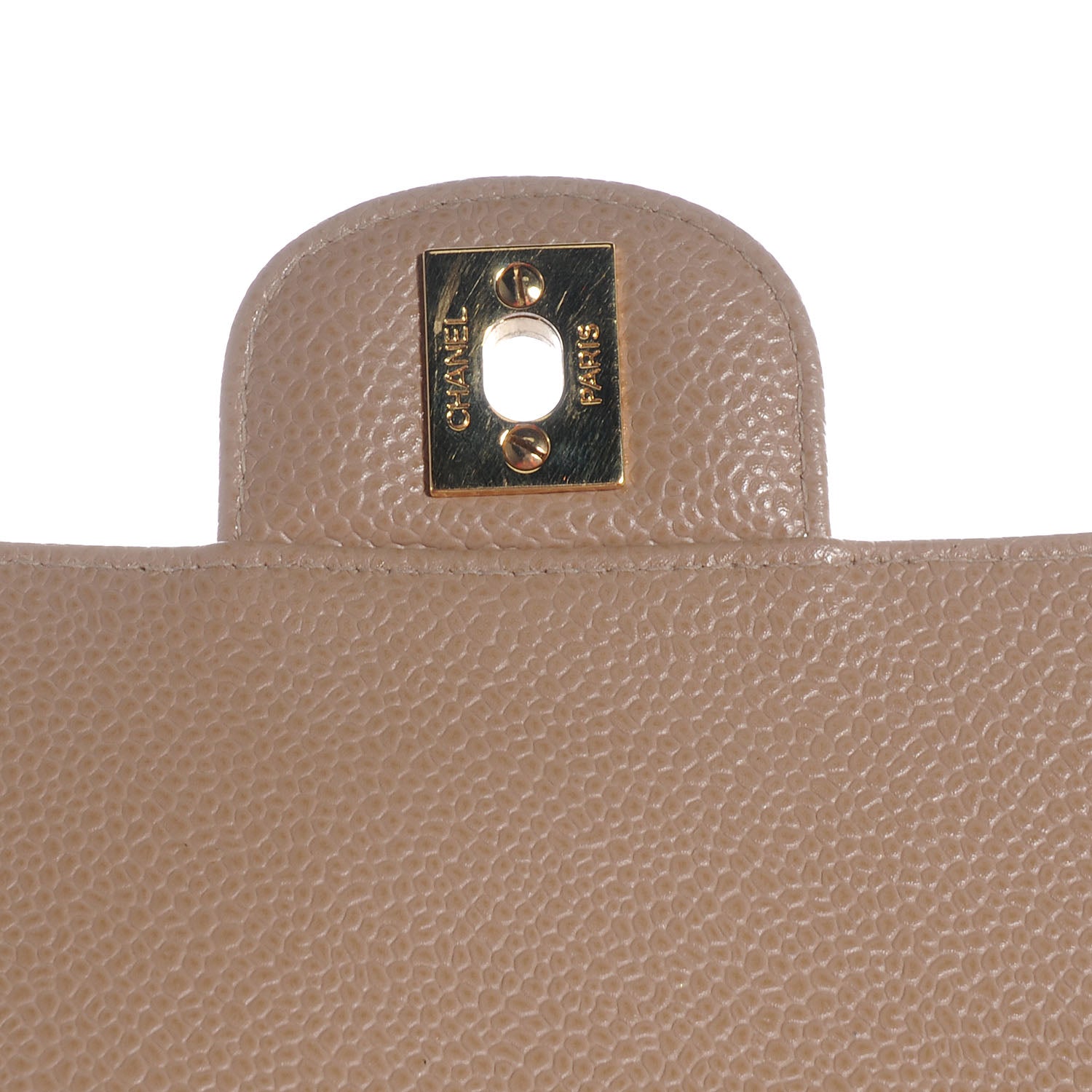 Chanel Caviar Quilted Medium Double Flap Beige 5 of 8