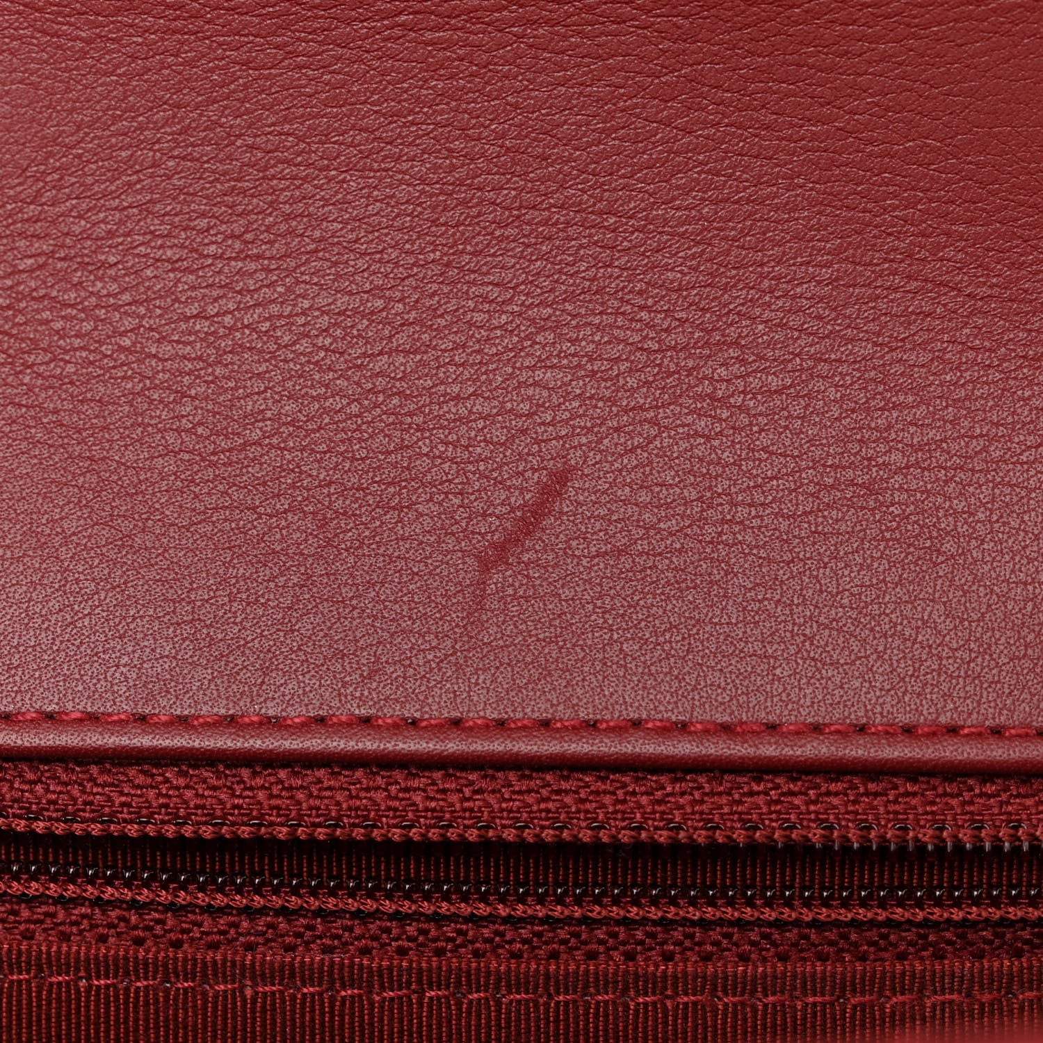 Chanel Calfskin Chevron Quilted Mini Statement Flap Burgundy 8 of 12