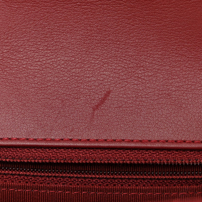 Chanel Calfskin Chevron Quilted Mini Statement Flap Burgundy 8 of 12