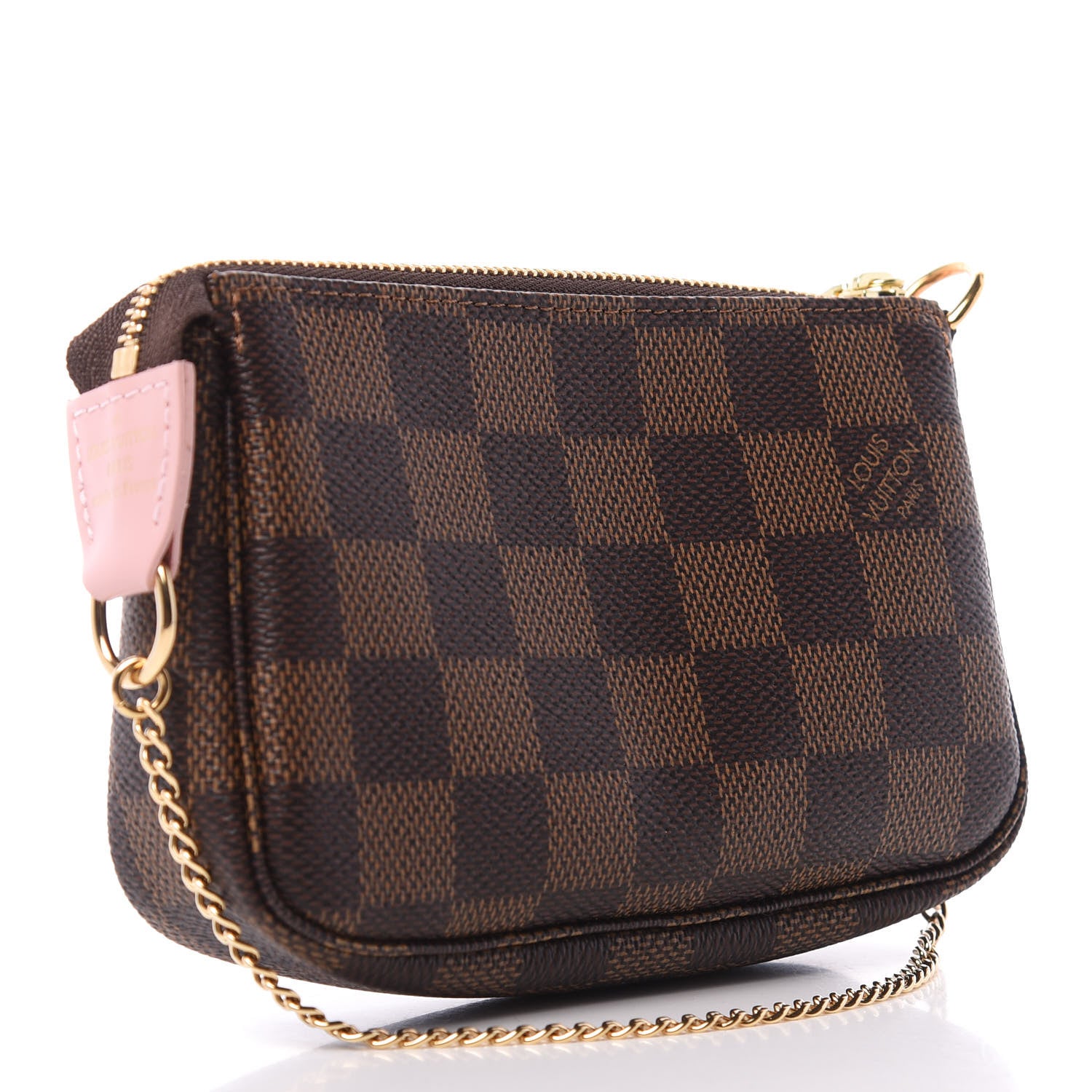 Louis Vuitton Damier Ebene 2020 Christmas Animation Big Wheel Mini Pochette Accessories Rose Ballerine 2 of 10