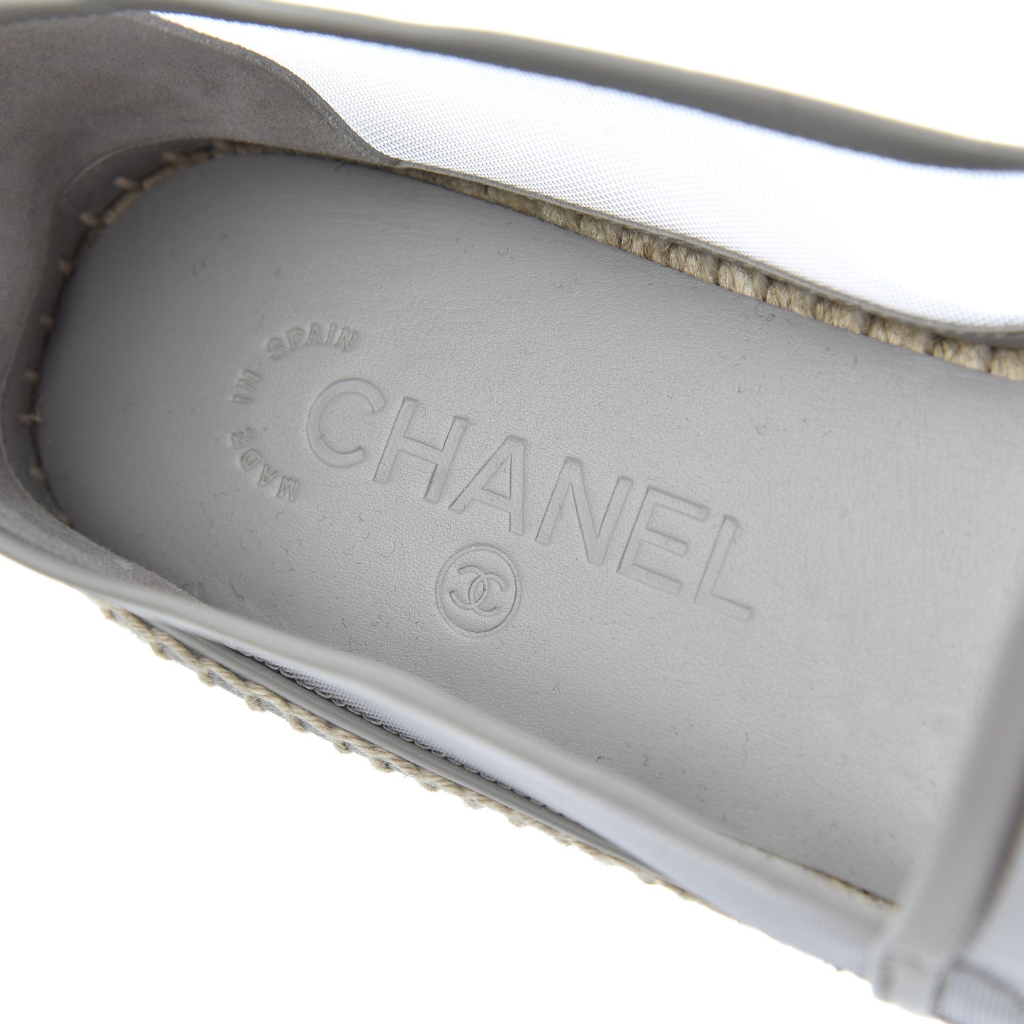 Mesh Grosgrain CC Espadrilles 41 Grey