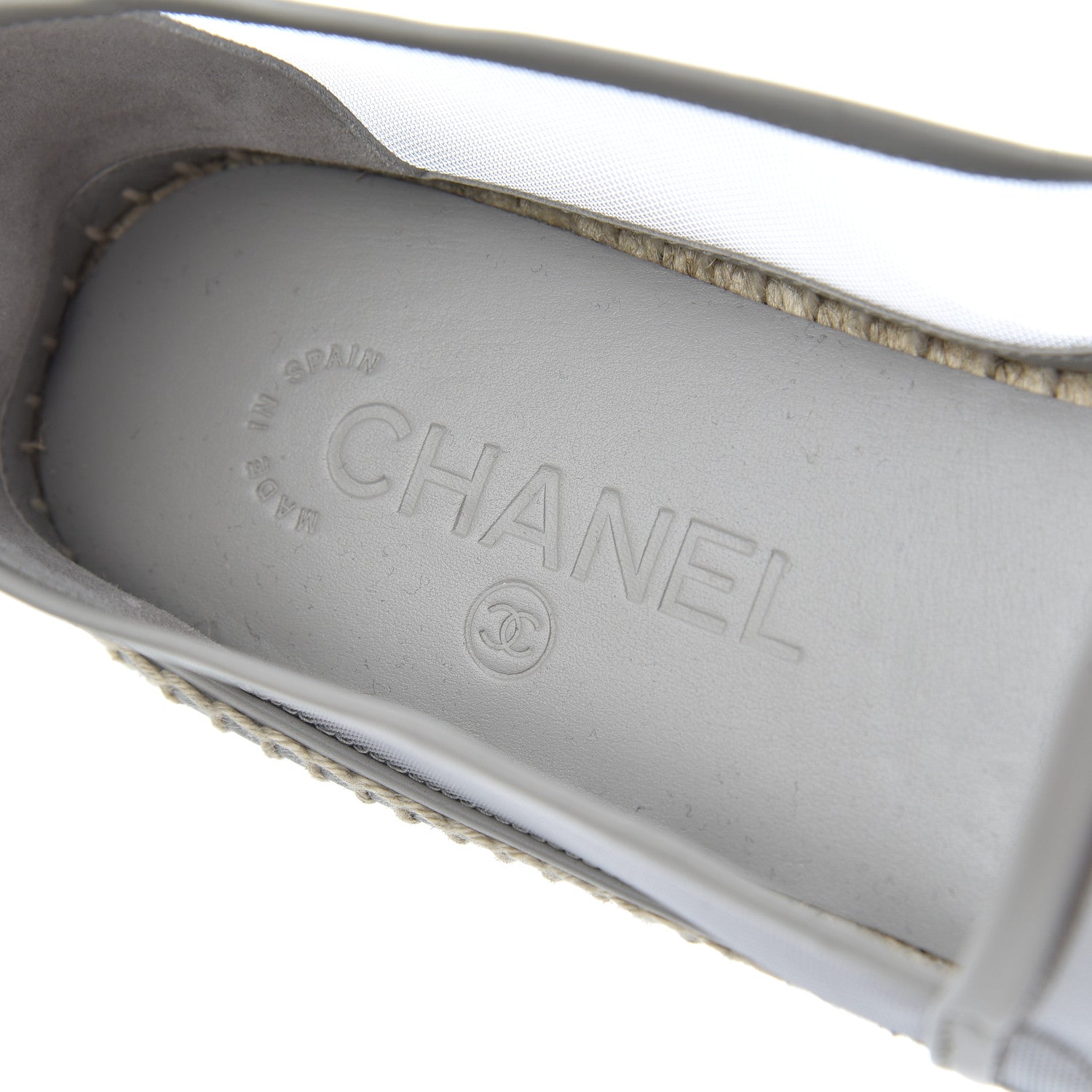Chanel Mesh Grosgrain CC Espadrilles 41 Grey 6 of 9