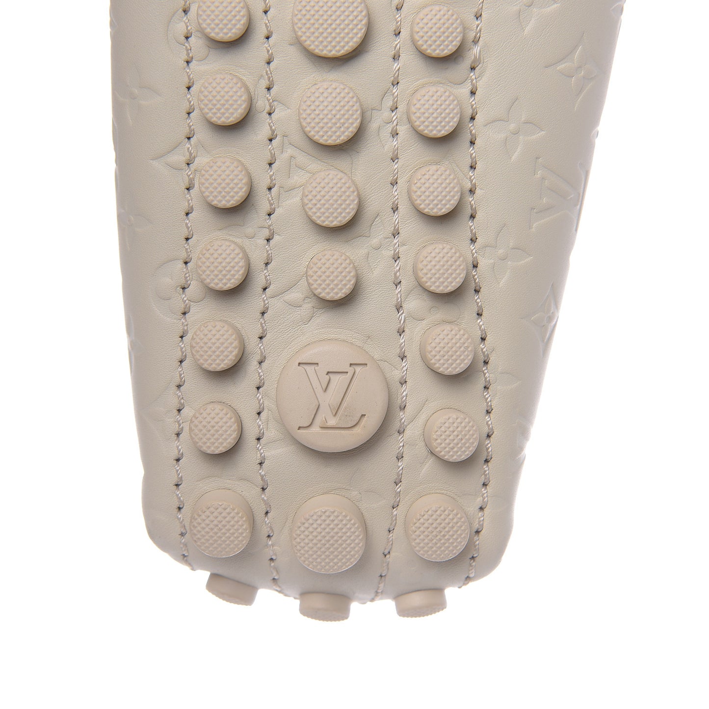 Monogram Embossed Gloria Loafer 36.5 Ivory