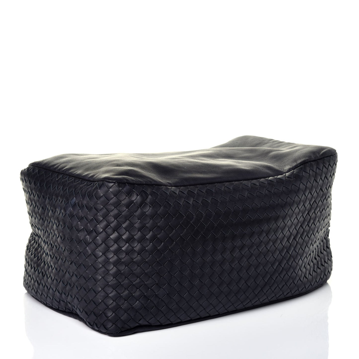 Nappa Intrecciato Large Knot Hobo Black