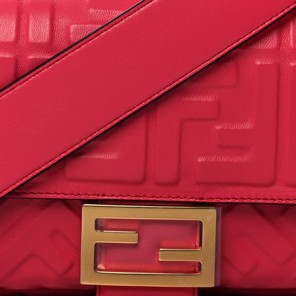 Fendi Nappa FF 1974 Embossed Baguette Lampone 7 of 9