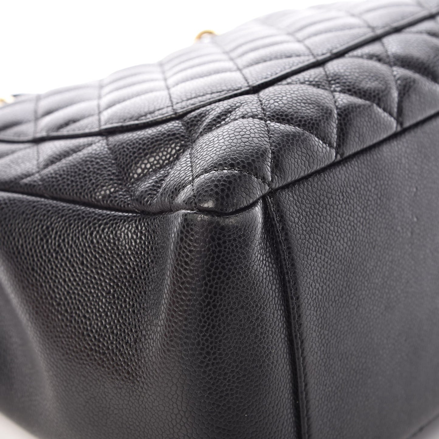 Caviar Quilted Grand Shopping Tote GST Black