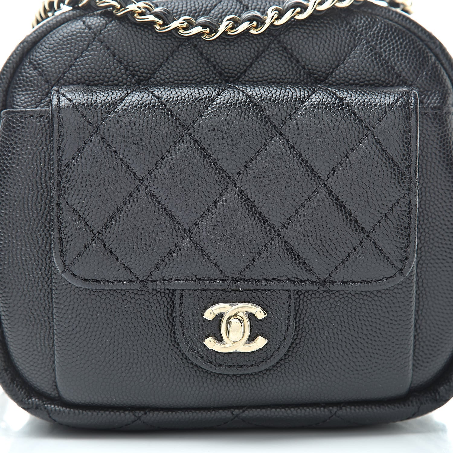 Chanel Caviar Quilted CC Day Camera Case Black 8 of 10