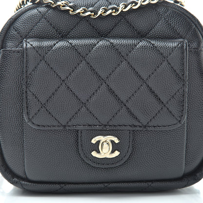 Chanel Caviar Quilted CC Day Camera Case Black 8 of 10