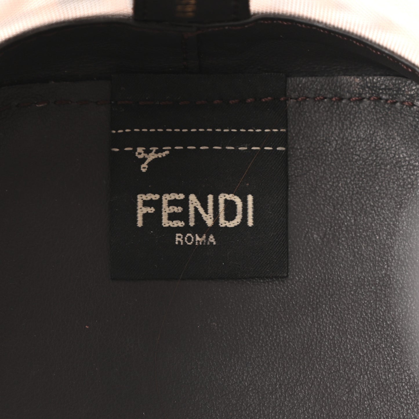 Mesh Vitello Grace F is Fendi FF 1974 Mini Mon Tresor Bucket Bag Marrone Black Ebano