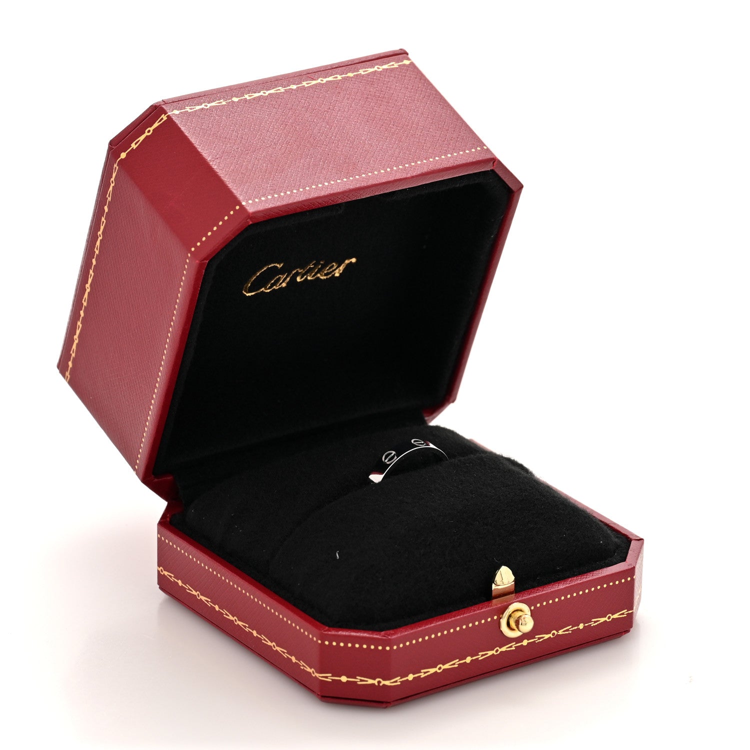 Cartier 18K White Gold 3.5mm LOVE Wedding Band Ring 50 5.25 5 of 5