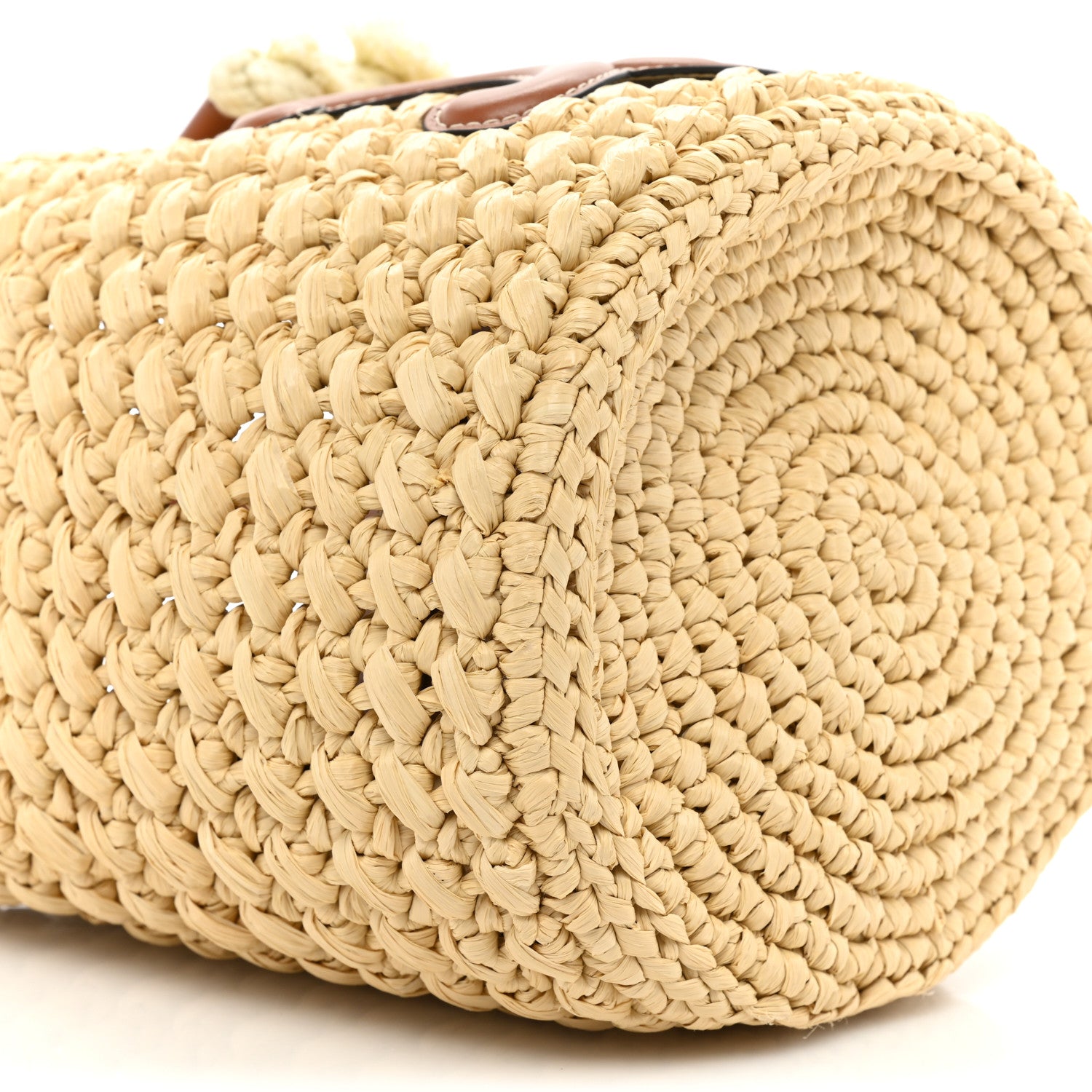 Celine Raffia Calfskin Drawstring Teen Natural Tan 9 of 9