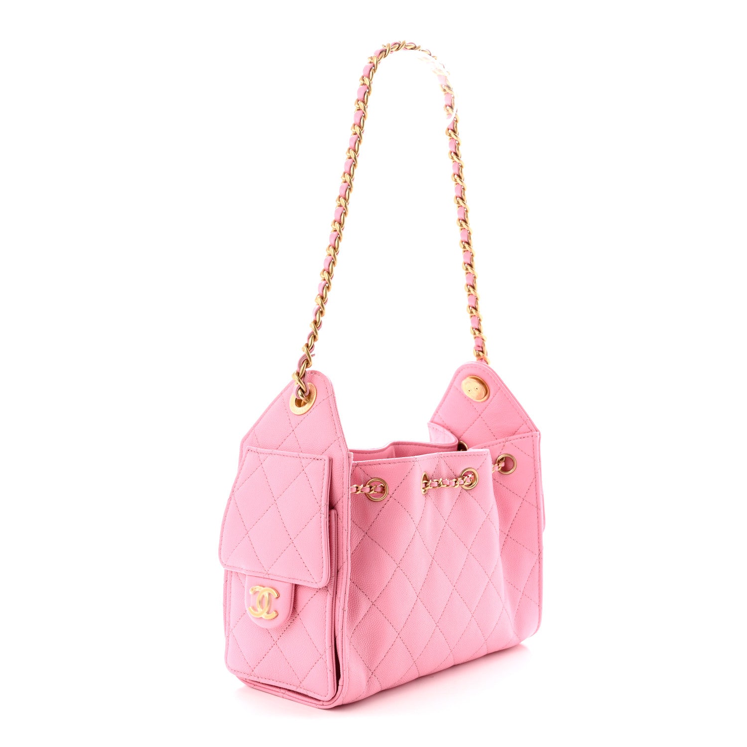 Chanel Caviar Quilted Mini Chanel 25 Handbag Pink 3 of 11