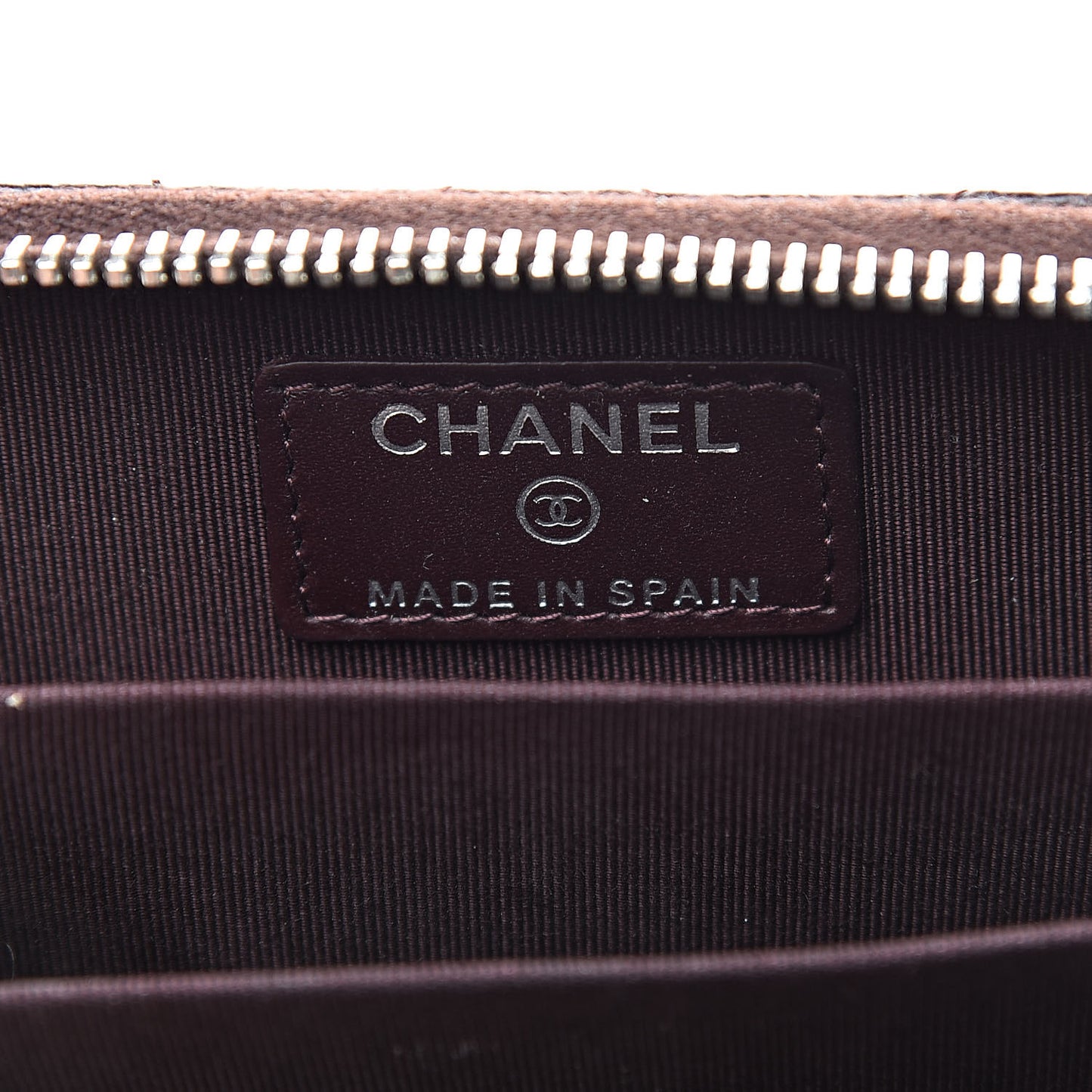 Caviar Quilted Zip Coin Purse Burgundy