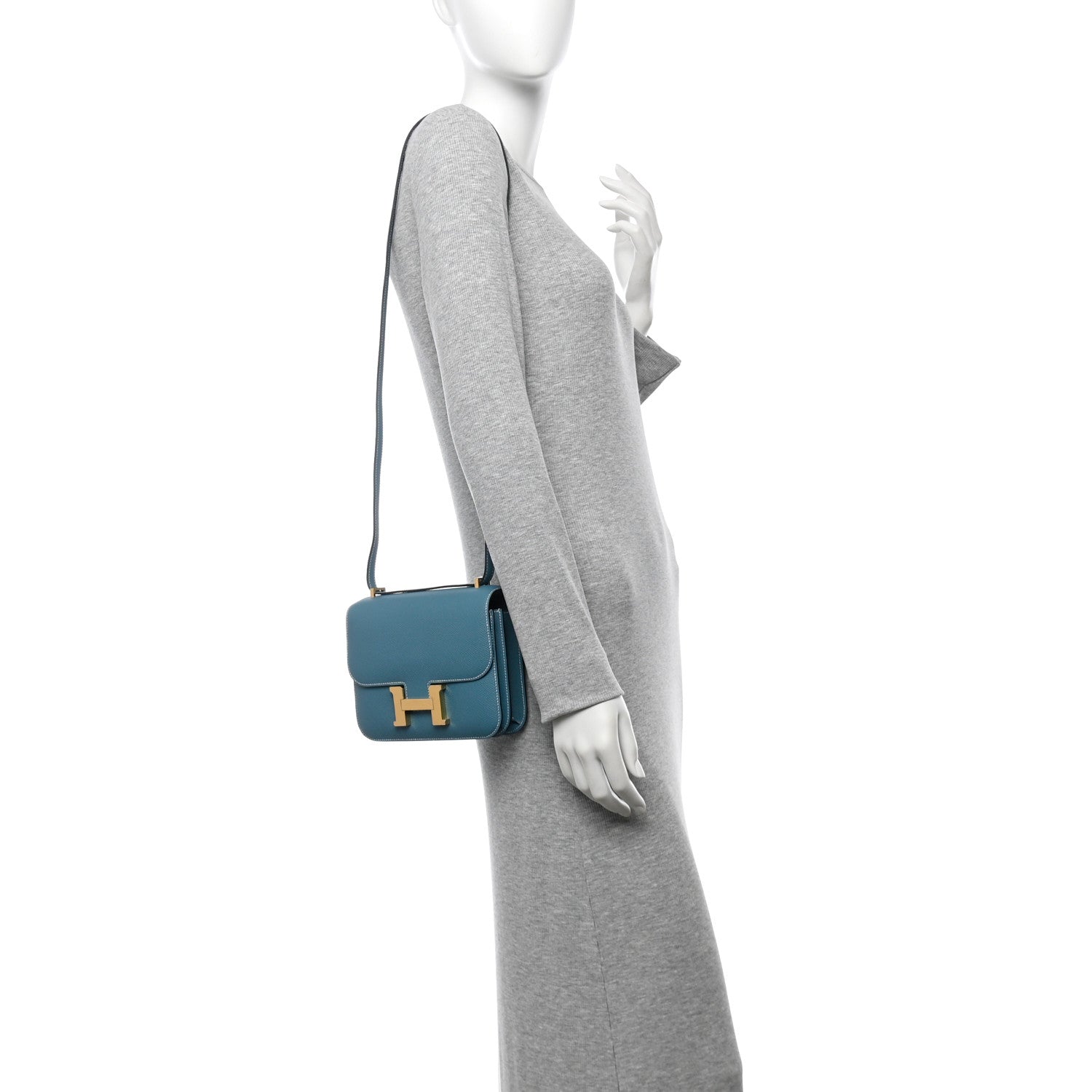 Hermes Epsom Constance 18 New Blue Jean 2 of 13