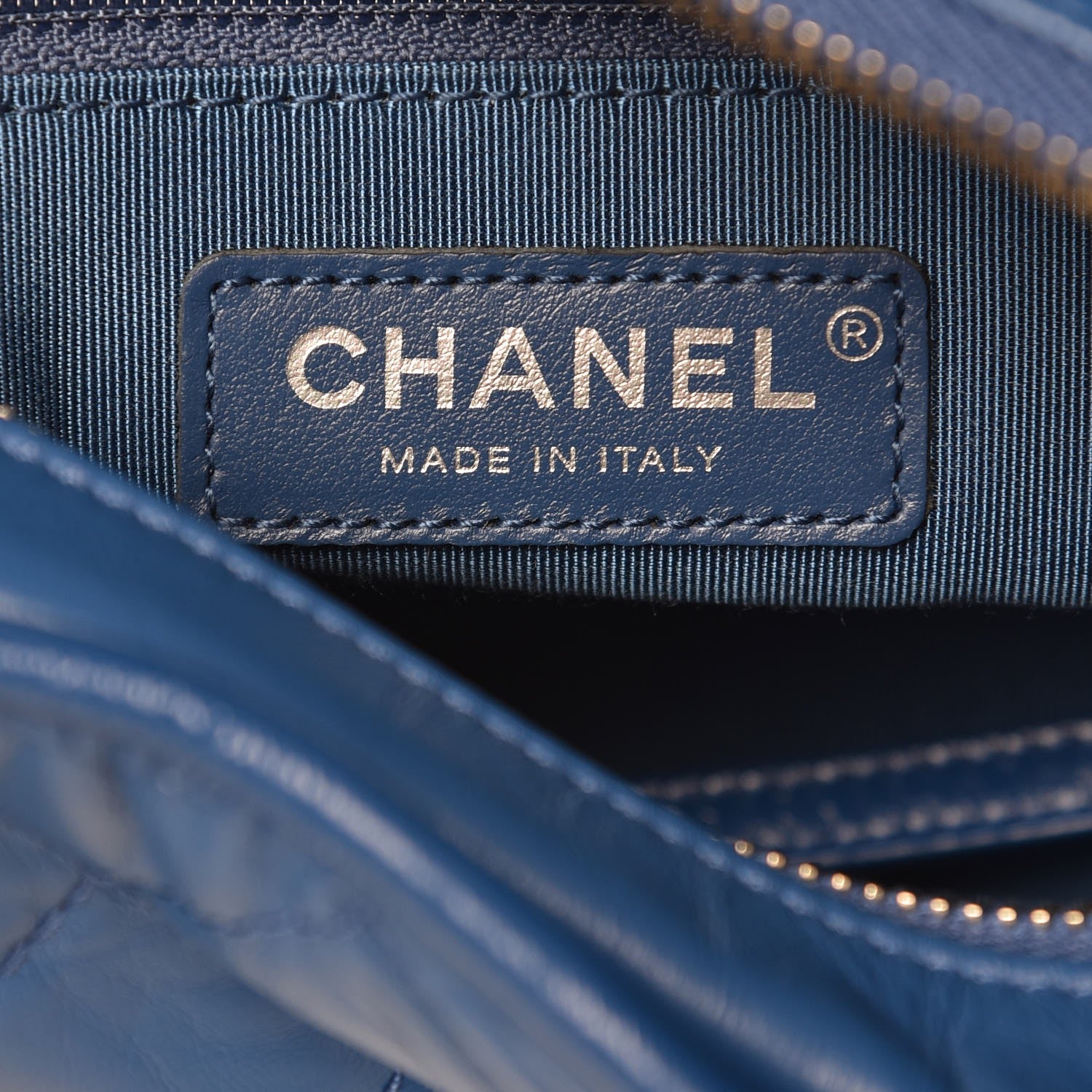 Chanel Aged Calfskin Quilted Small Gabrielle Hobo Blue 7 of 8