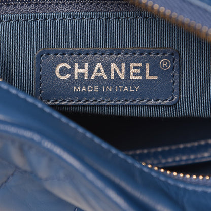 Chanel Aged Calfskin Quilted Small Gabrielle Hobo Blue 7 of 8